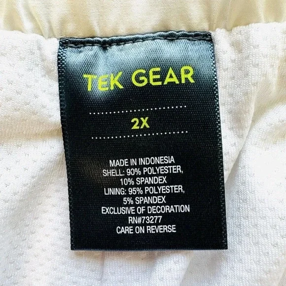 NWT TEK GEAR Women High Rise Pockets Fully Lined White Shorts Plus Size 2X - Picture 4 of 5